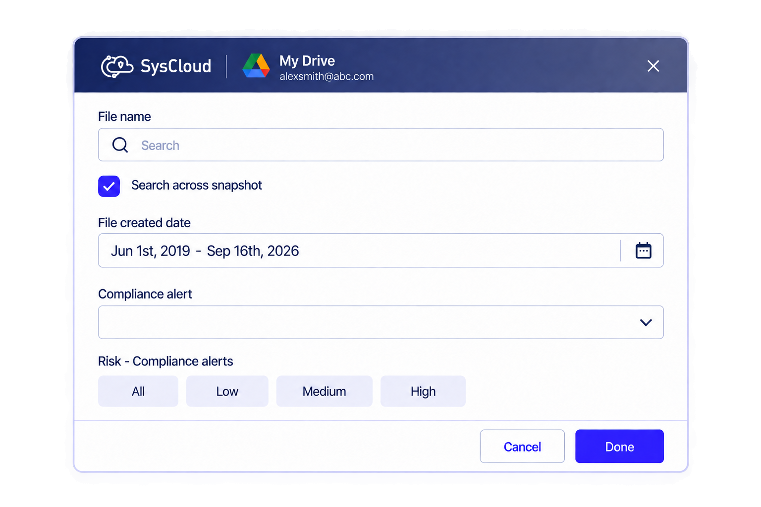 Granular search