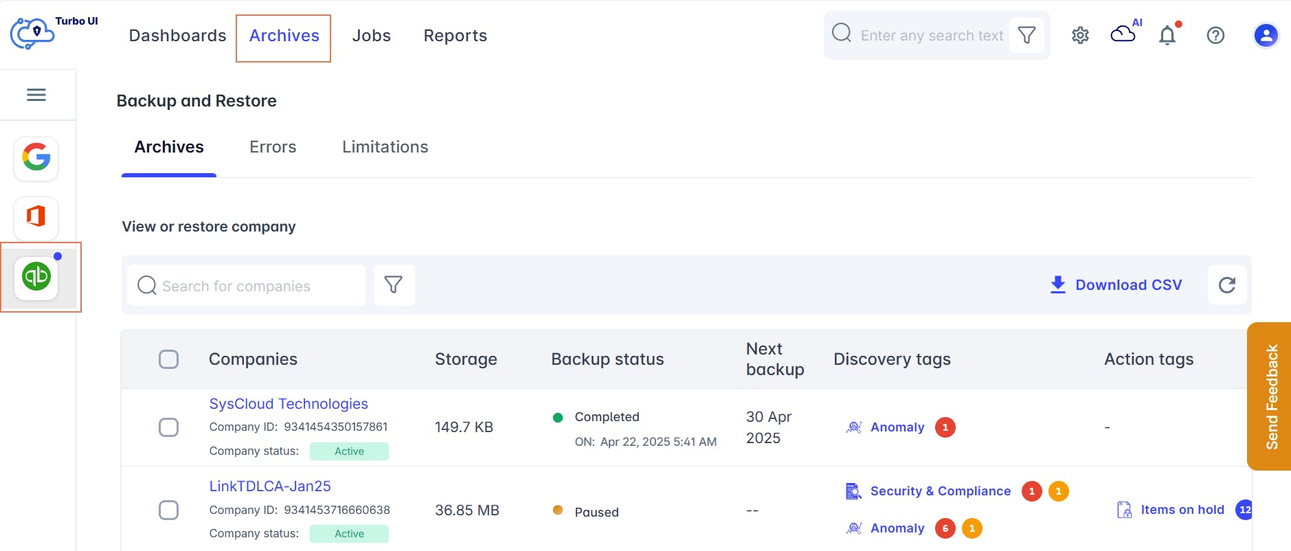 QBO archives