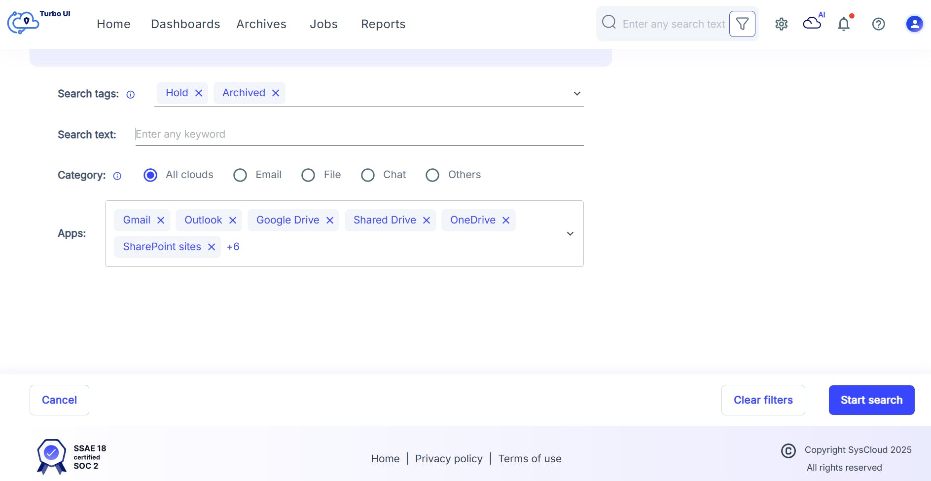 eDiscovery search