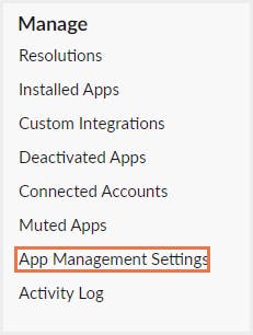 app management settings
