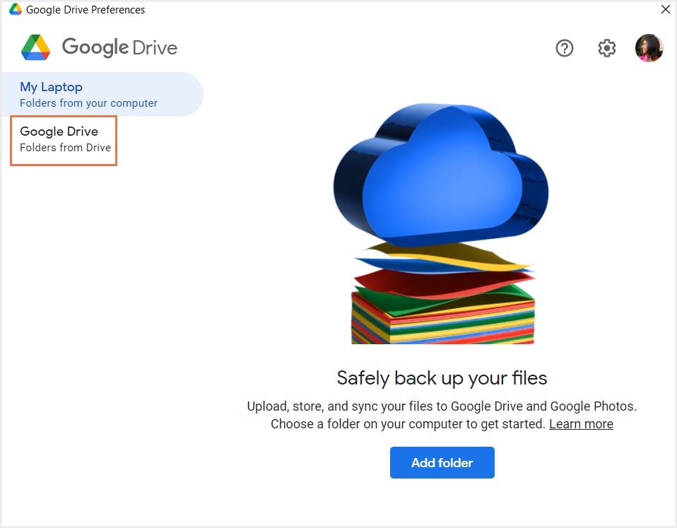Googleドライブに移動