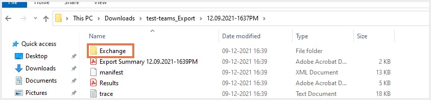 recover deleted Teams messages - export results