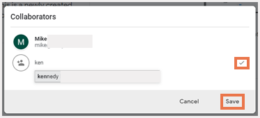 Keepノートを共有する新しいユーザーを追加