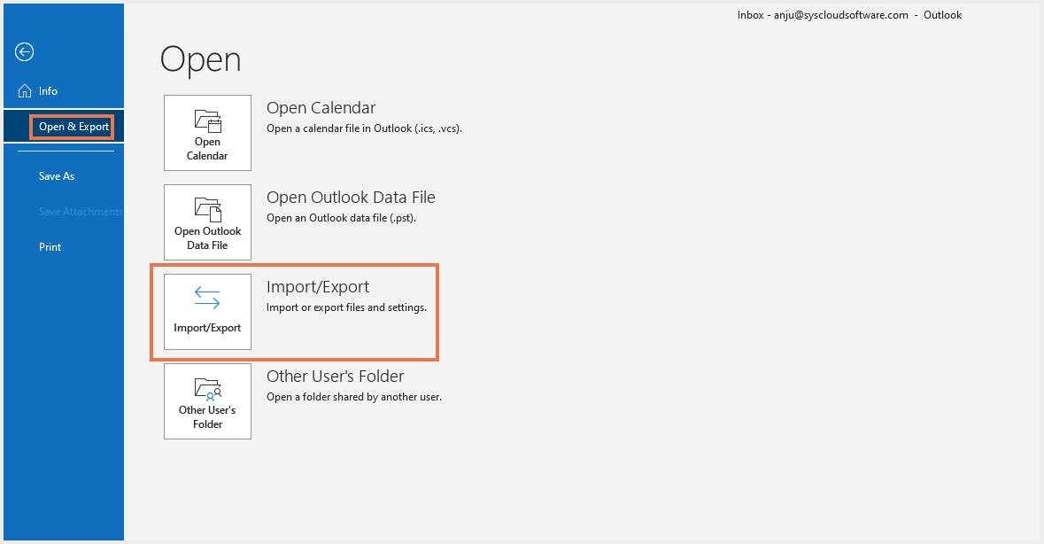 importing export results into outlook
