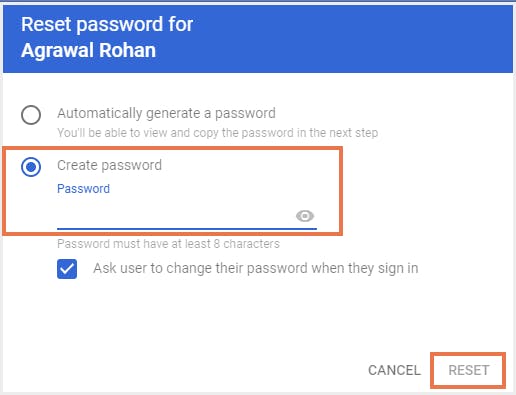 パスワードを手動で作成