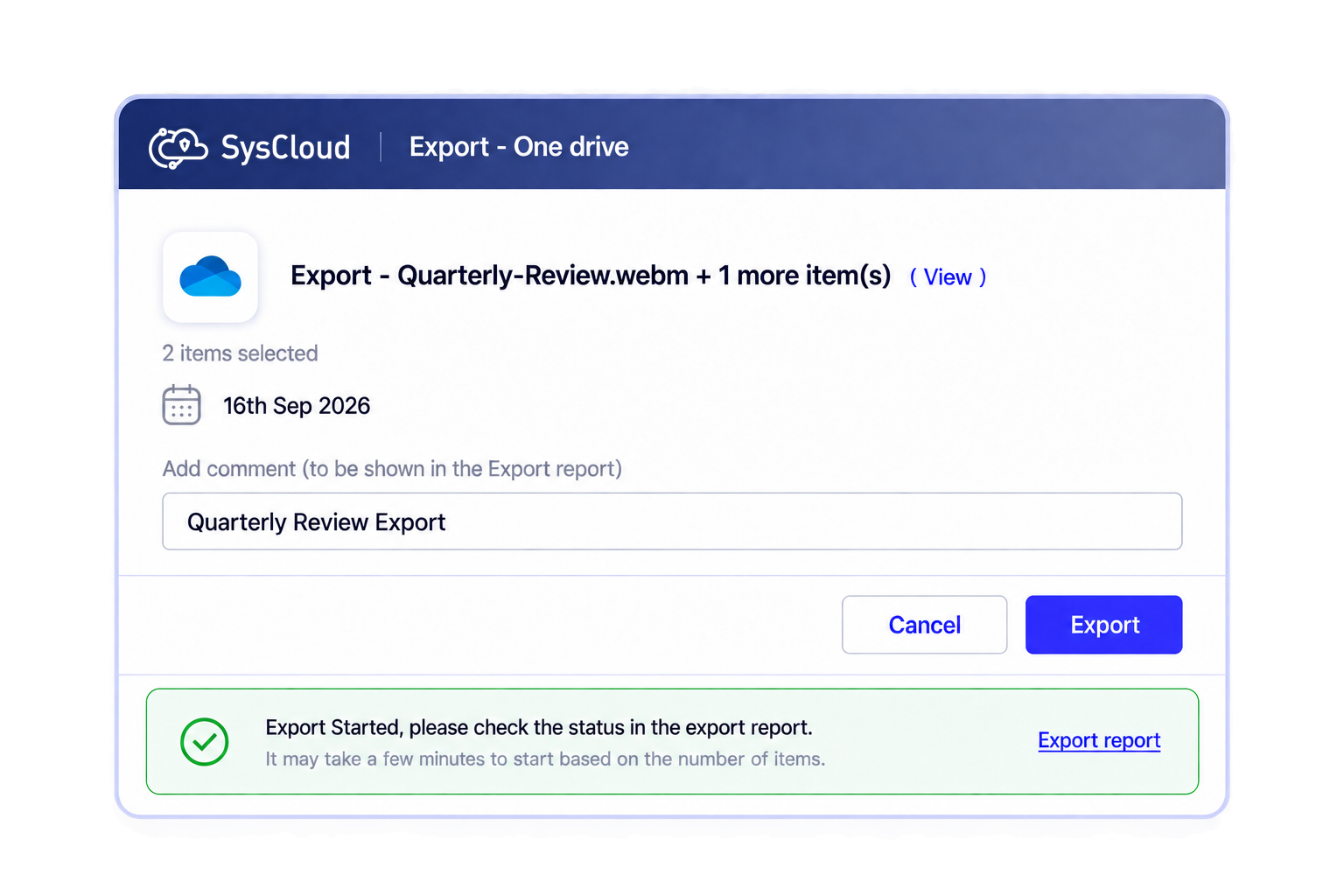 Export easily