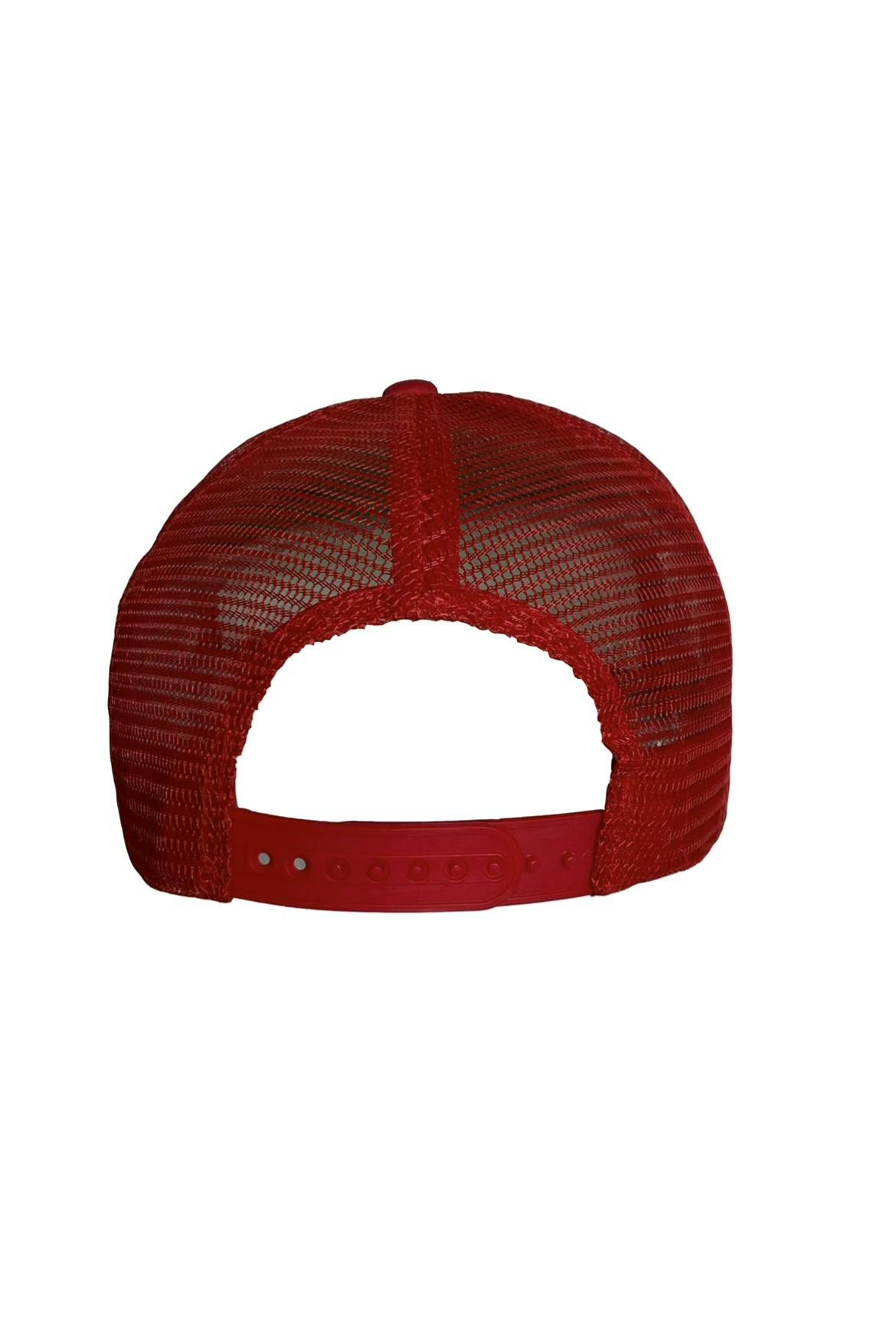 5 PANEL TRUCKER CAP WITH FOAM FRONT & PEAK WITH SNAP CLOSURE