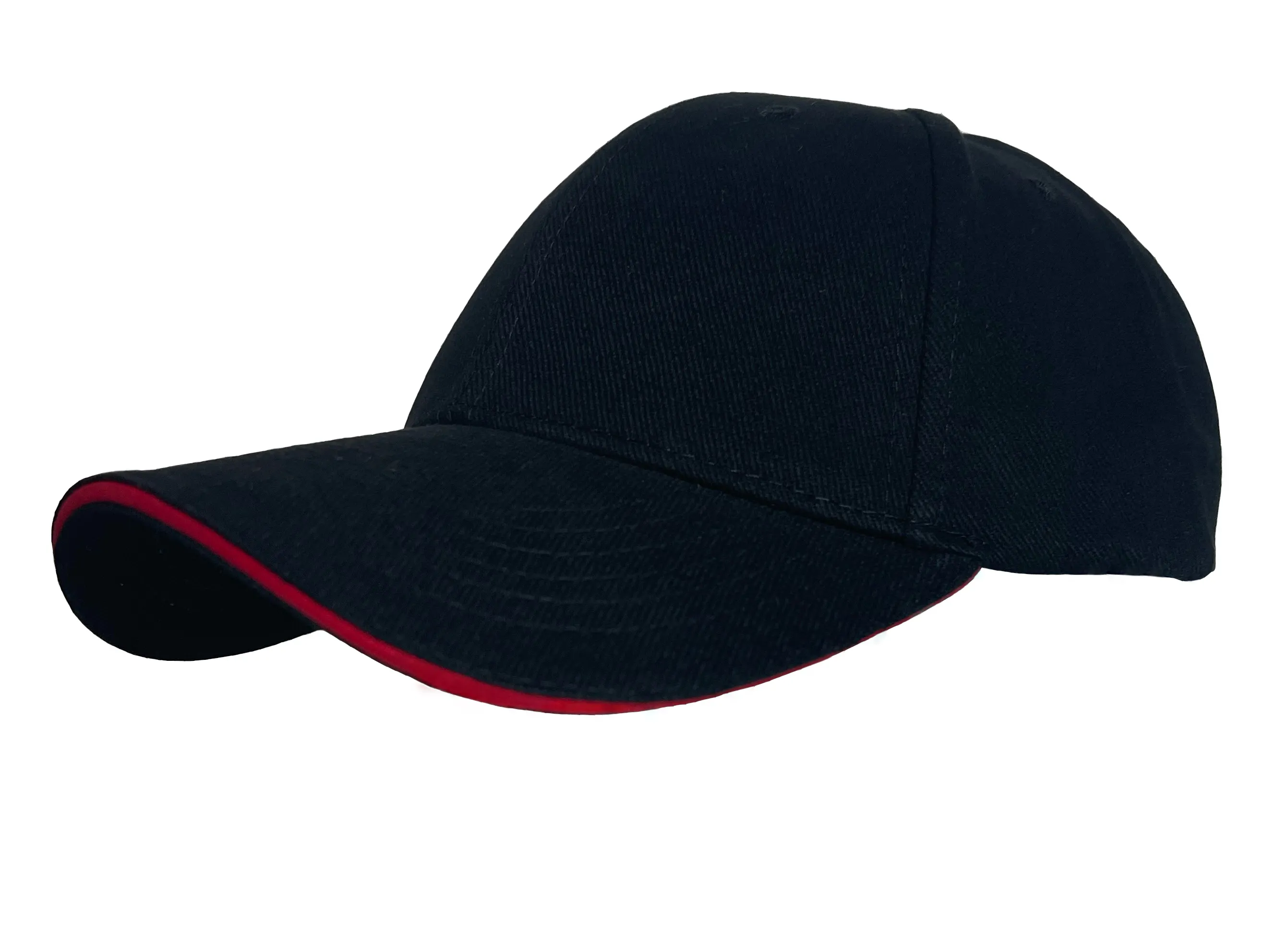 6 PANEL HEAVY BRUSHED COTTON CAP WITH SANDWICH PEAK & SUNDAY CLOSURE