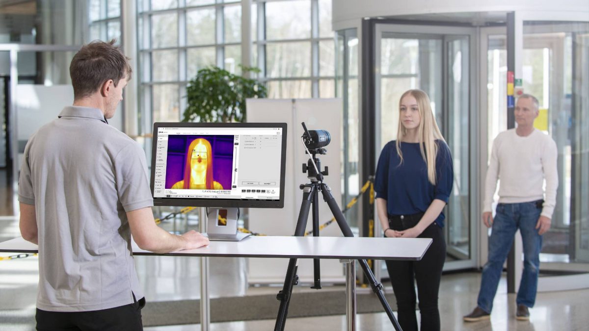 FLIR EST värmekamera mäter hudtemperatur