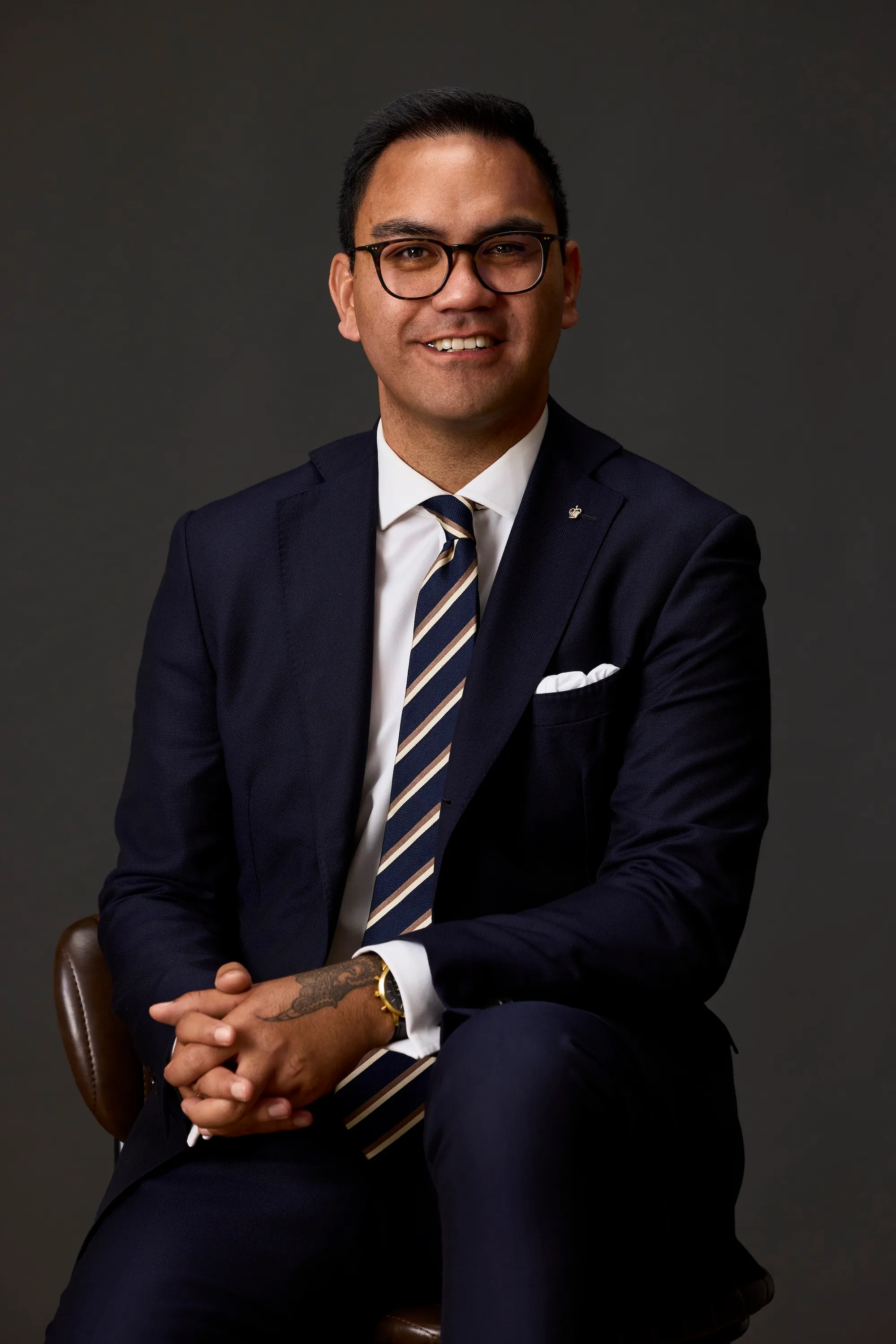 Confident executive profile portrait photographed for professional business use
