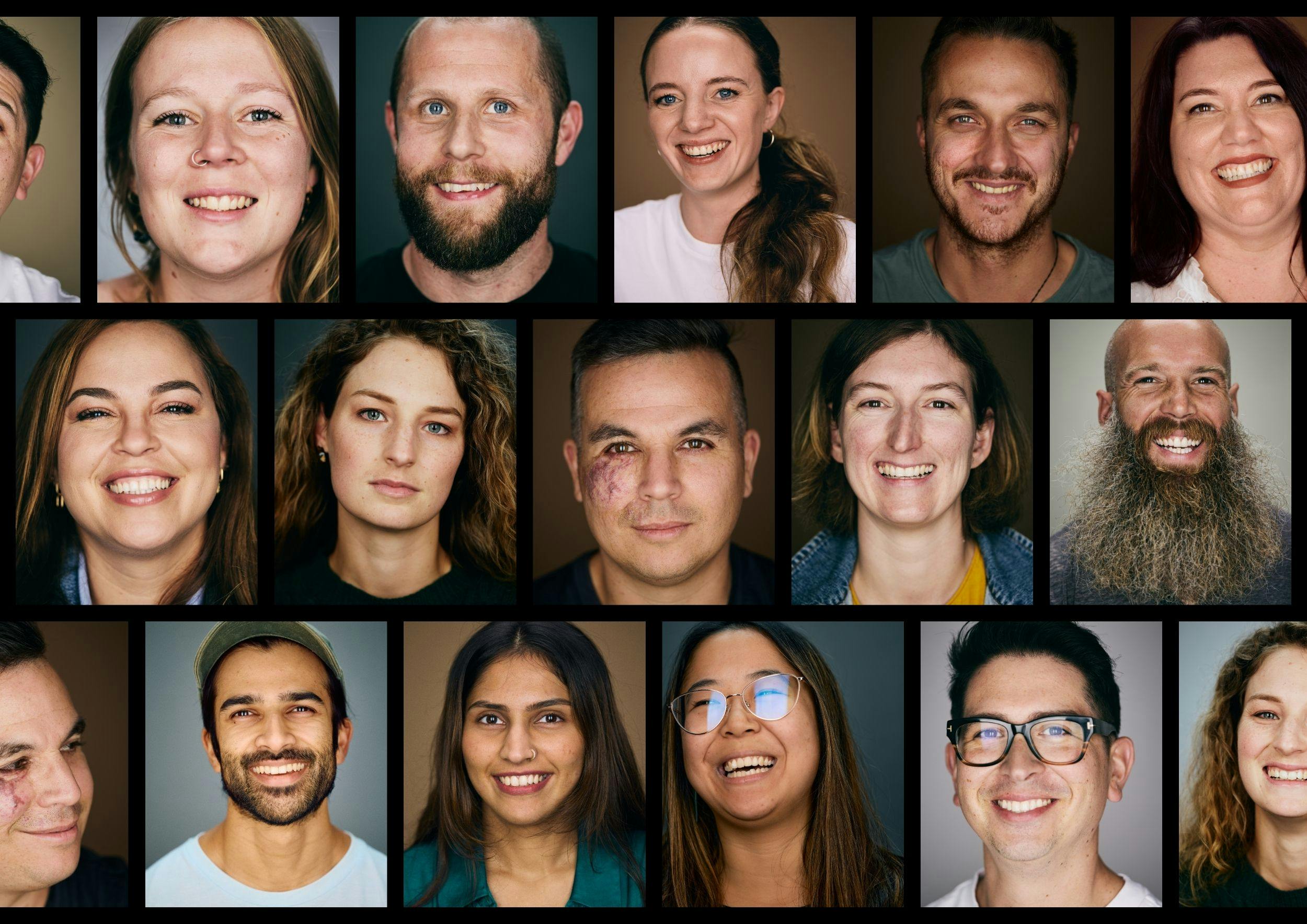 The faces of the series
