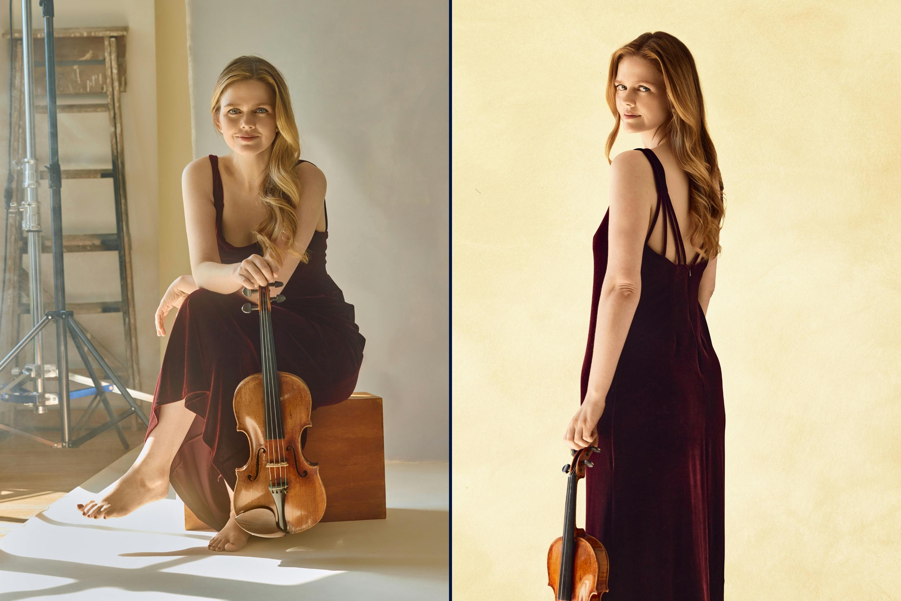 Red Velvet Cream Tone&nbsp;— velvet dress and digital backdrop.