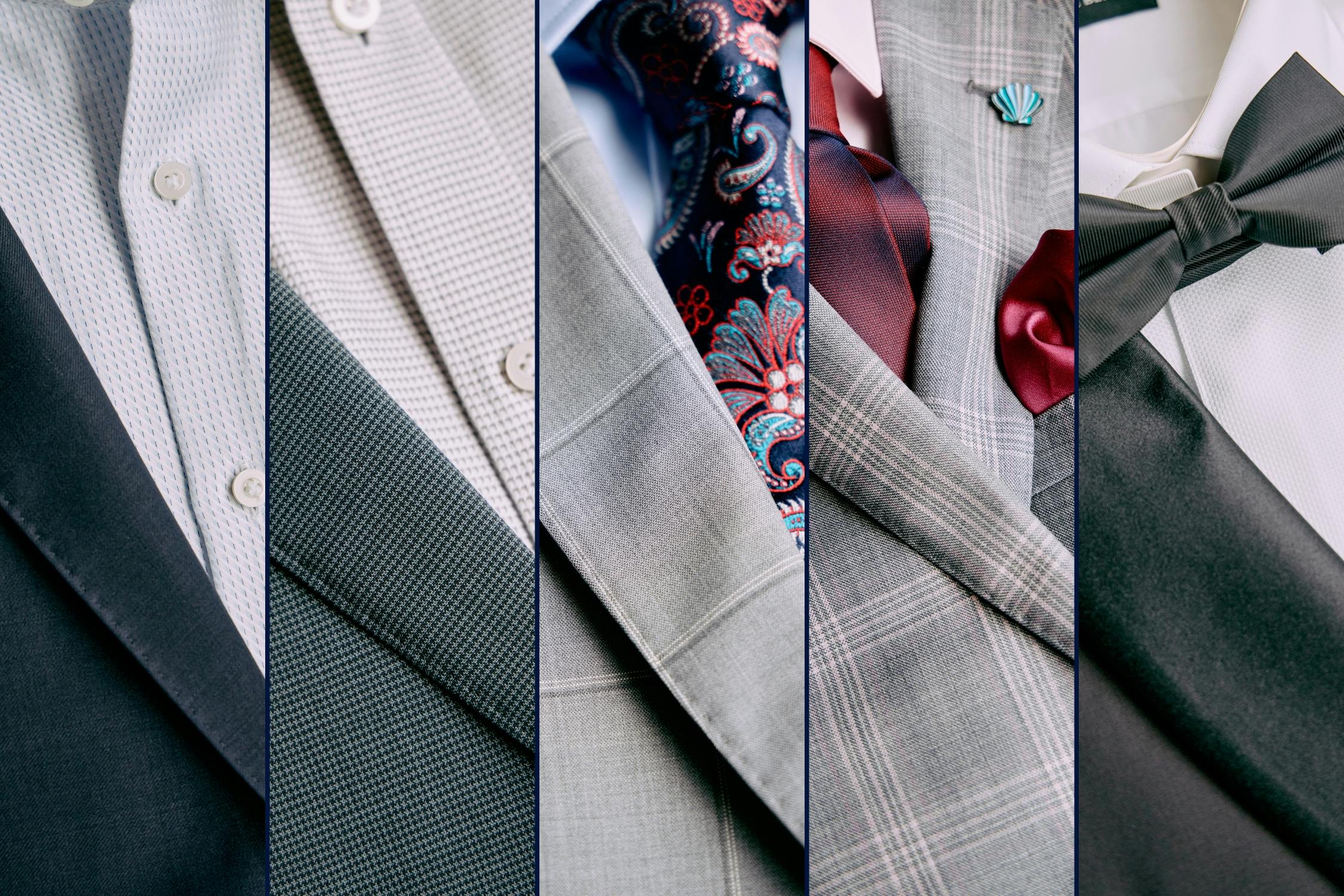 Neatly pressed blazers layered over complimenting shirts.