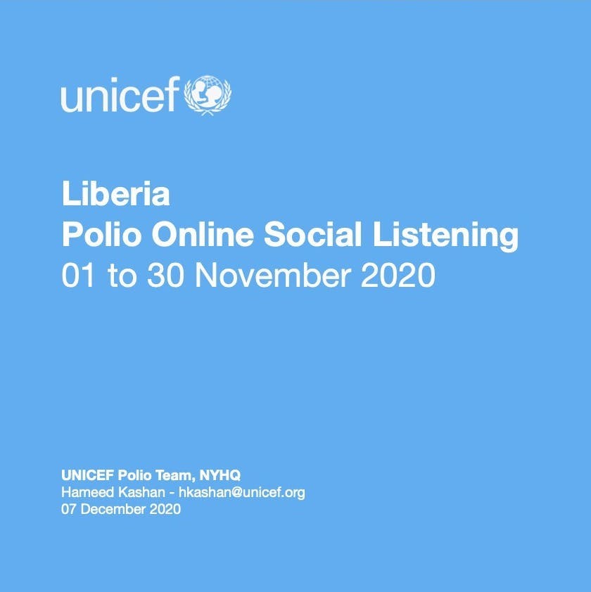 Liberia: Polio Online Social Listening thumbnail