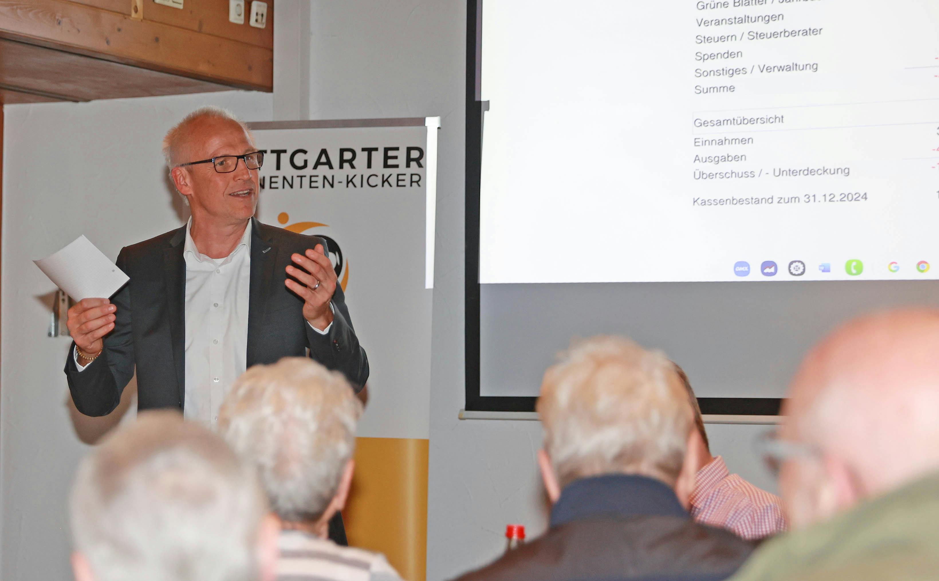 Herr Aichele bei der Präsentation