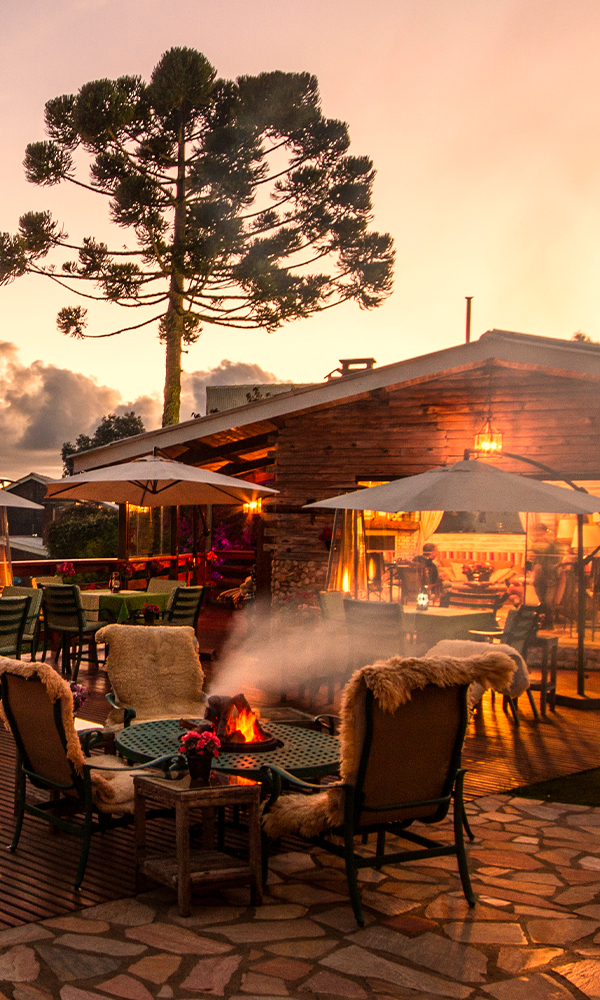 área externa de restaurante em campos do jordao