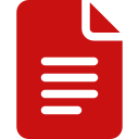 ícone de documento vermelho