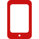 ícone de celular vermelho