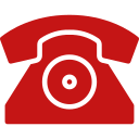 Icone telefone vermelho