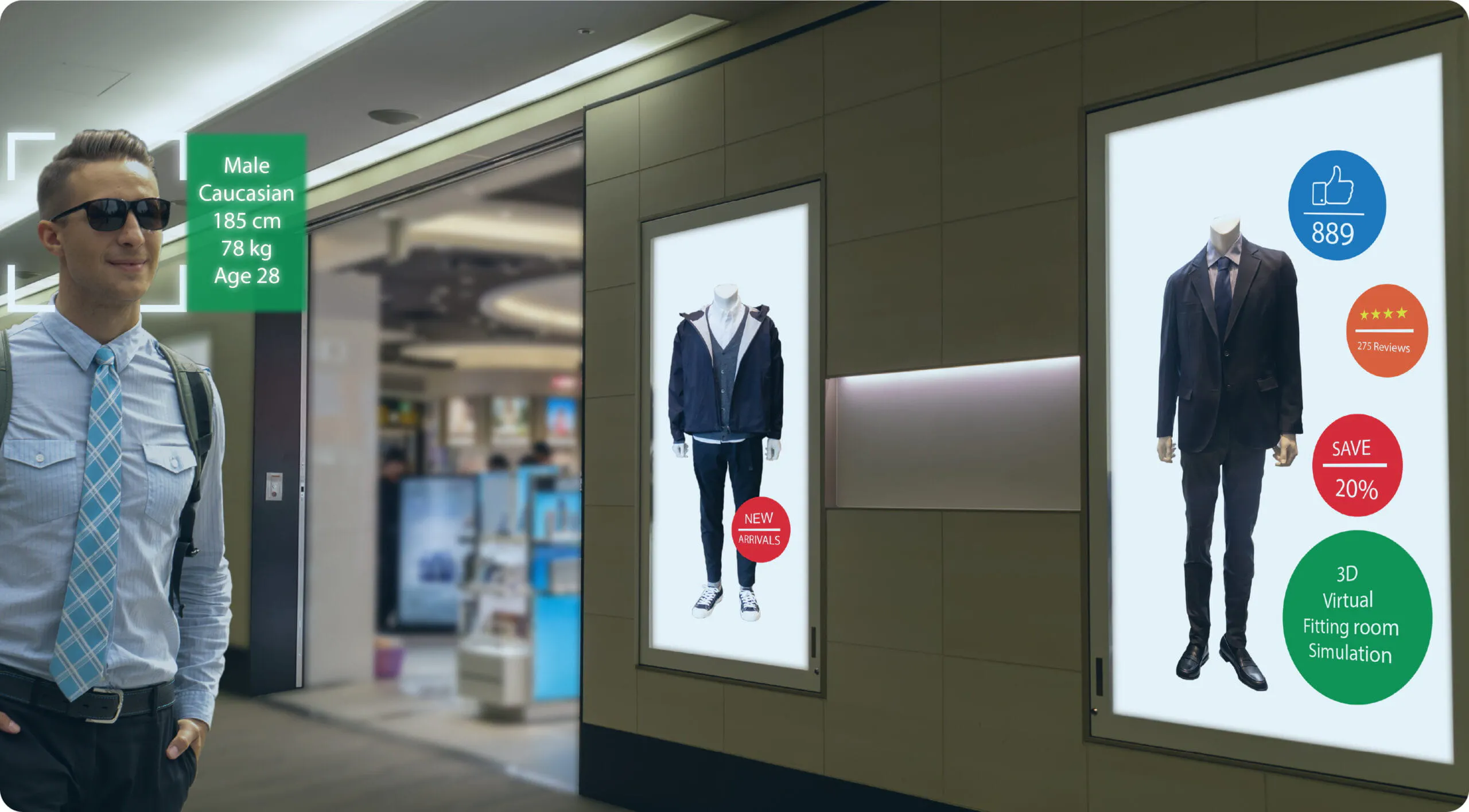 graphic representing digital analytics from commercial digital displays