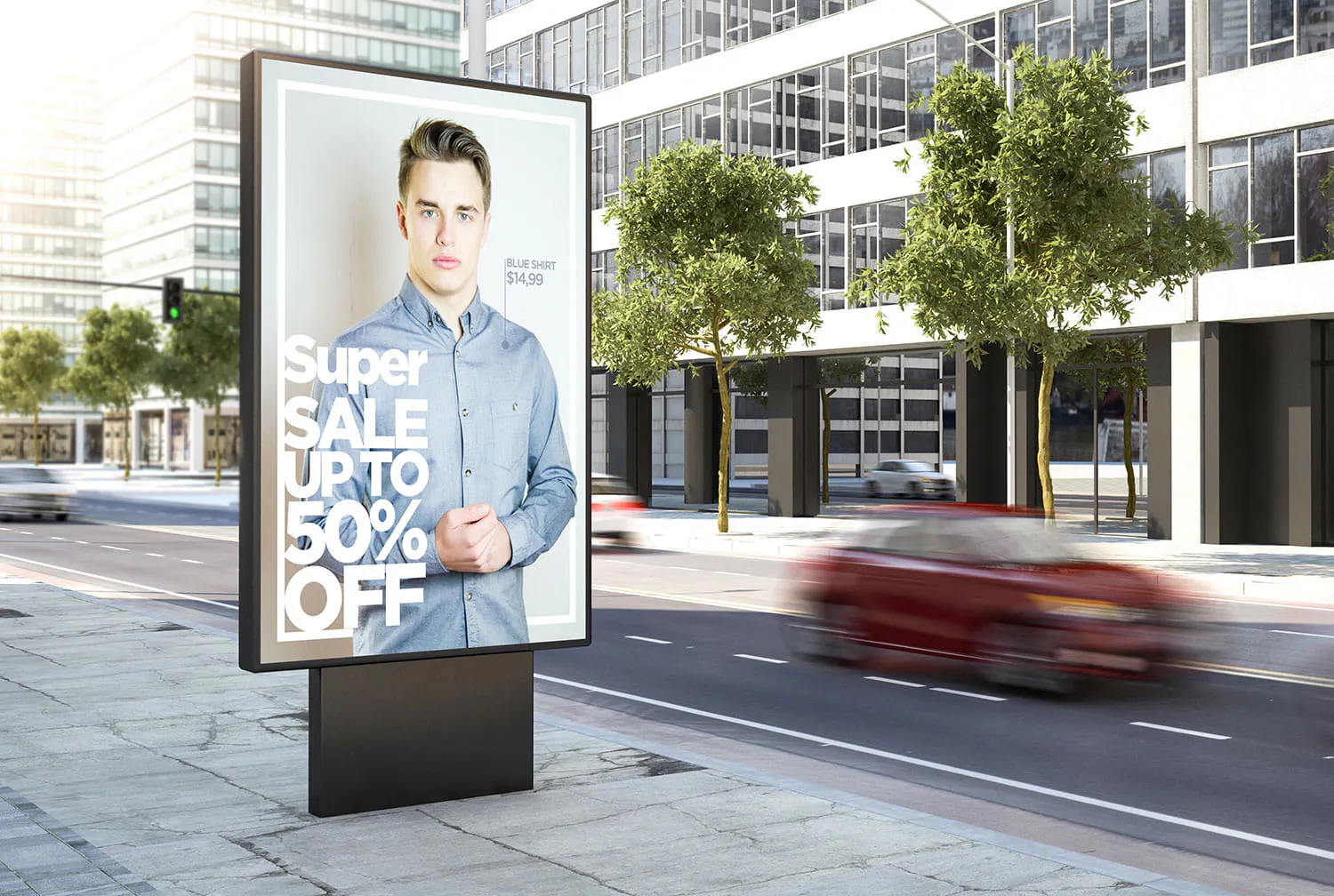 Large digital sign outdoors