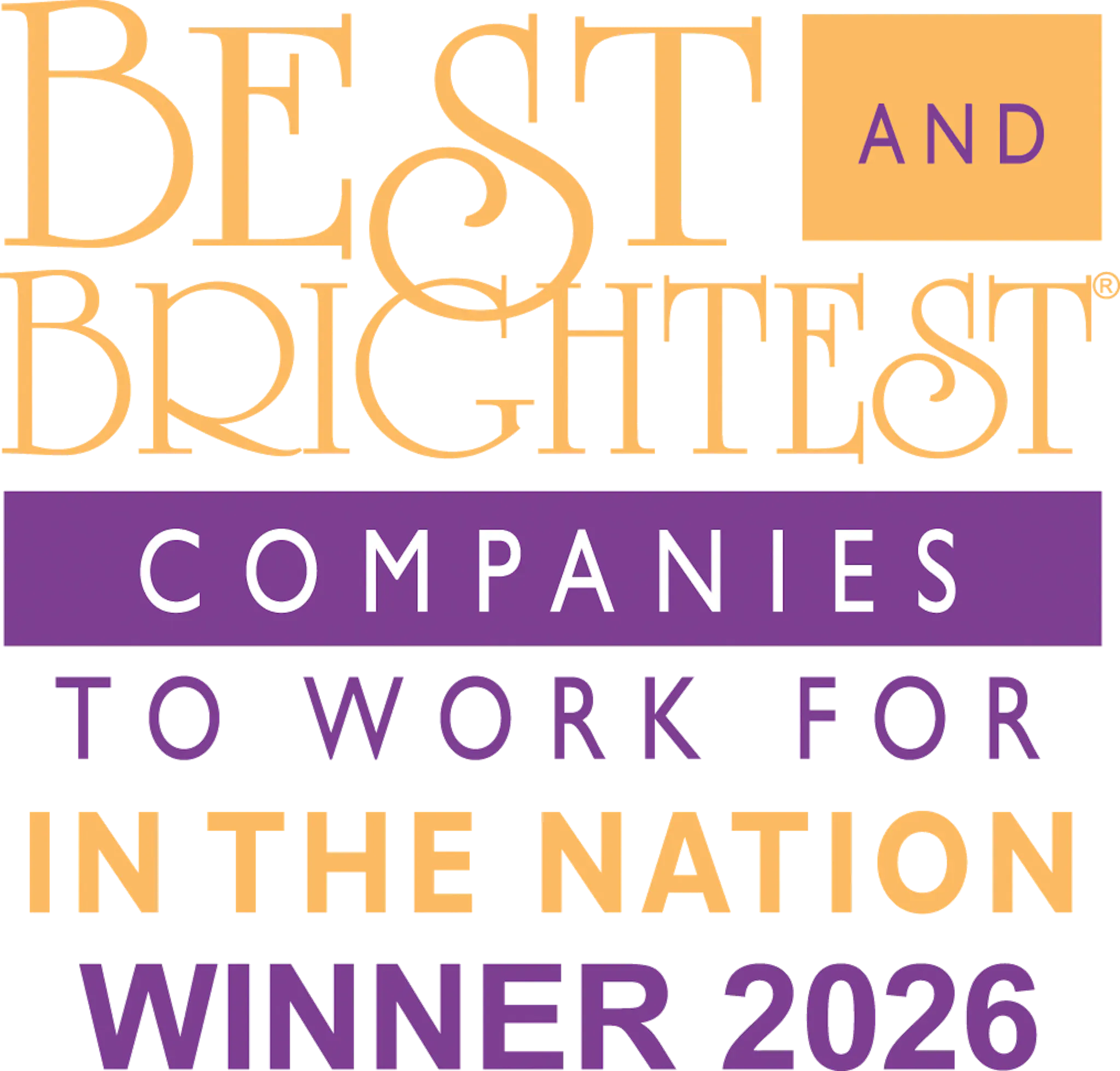 Best and Brightest Companies to Work For in the Nation, 2026 winner