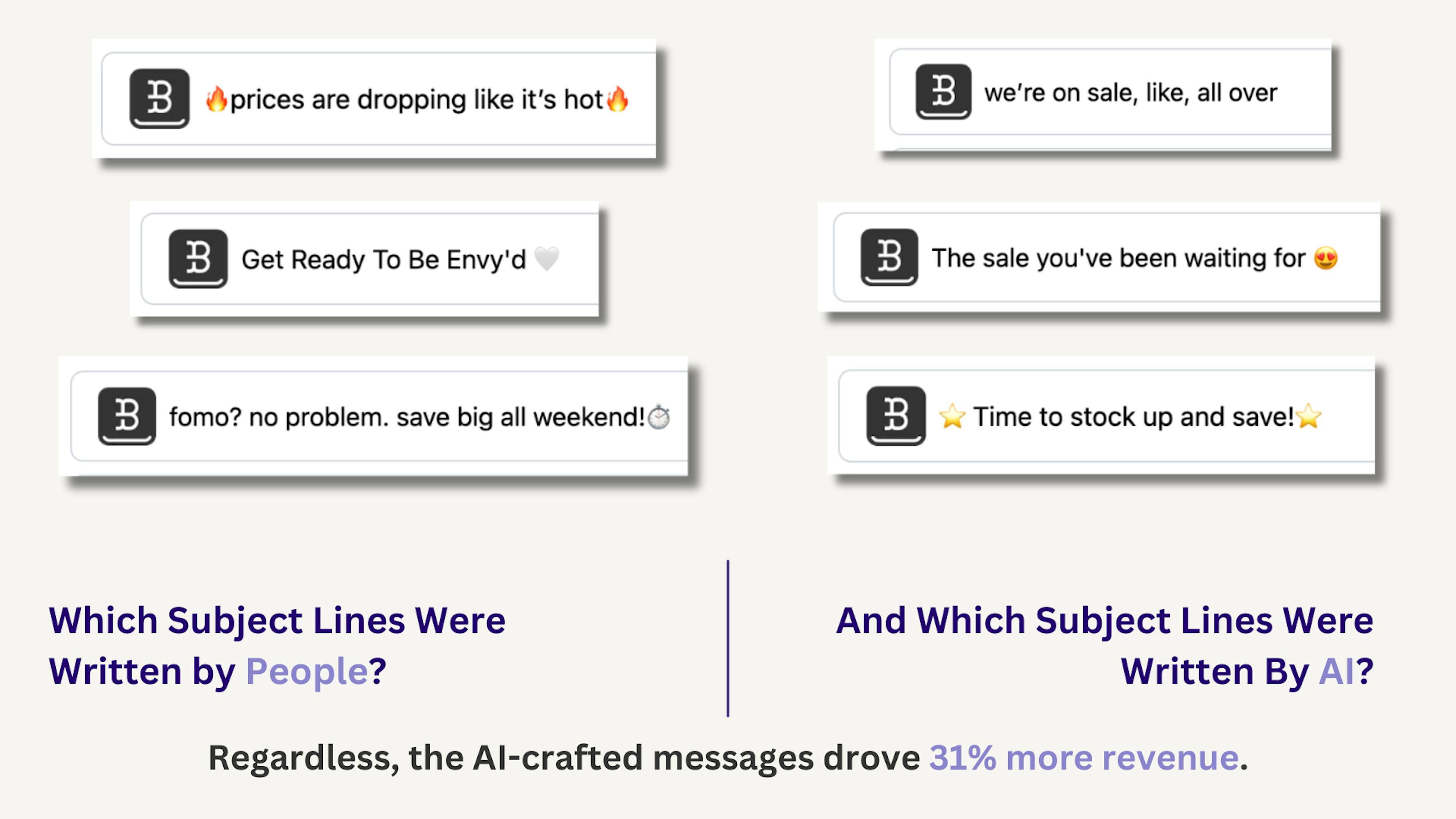 effective email subject lines created in Backstroke's AI email generator