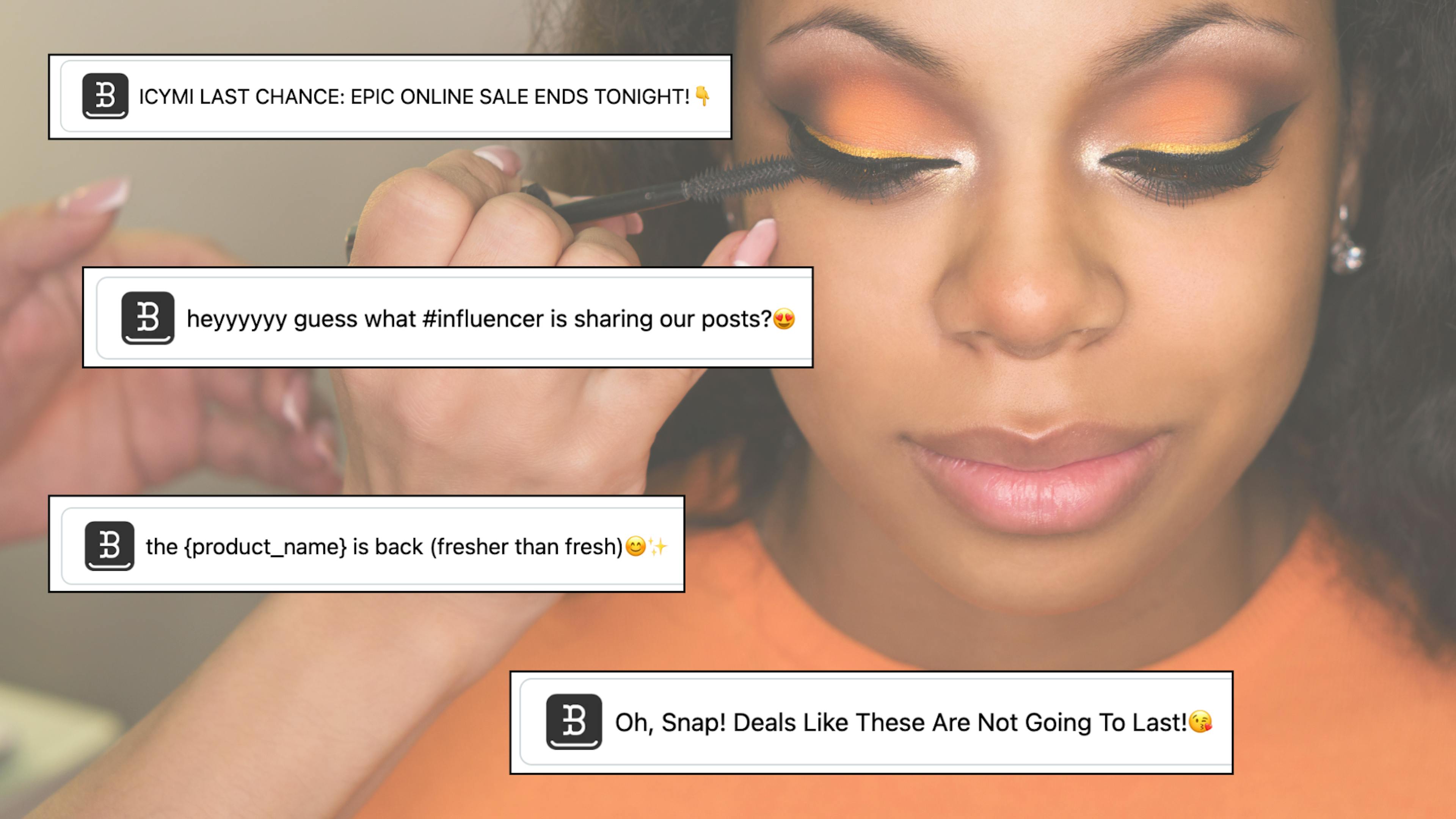 Examples of AI-generated, effective email subject lines for Millennial beauty consumers