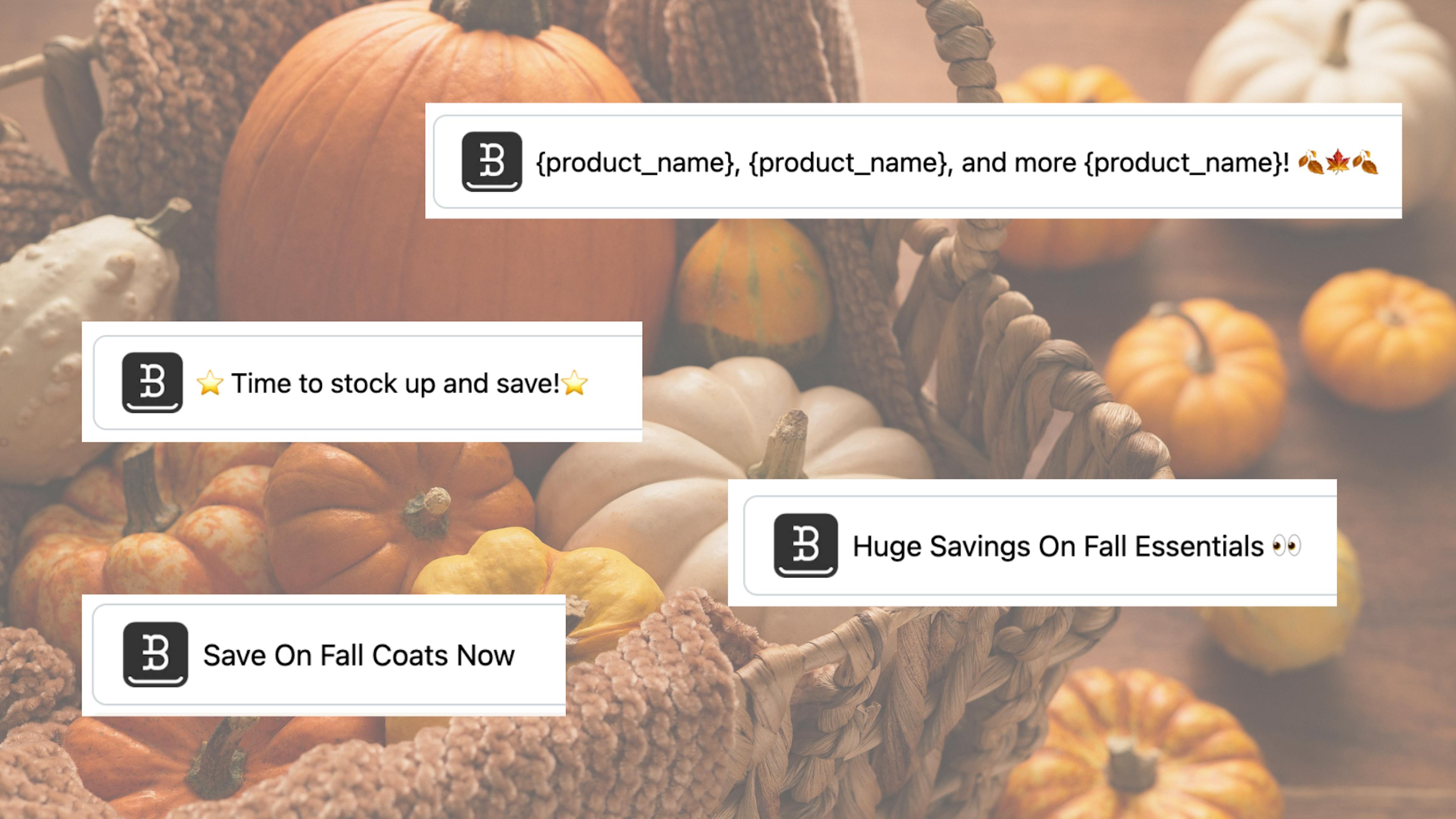 email subject examples optimized for the fall season