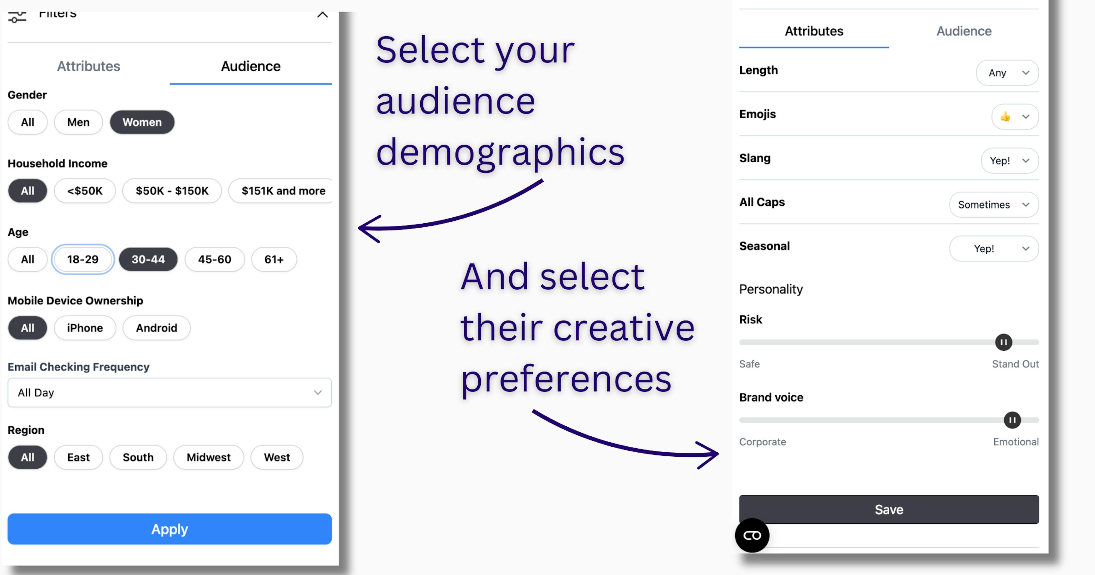 creative email AI message filters in Backstroke's email subject line generator