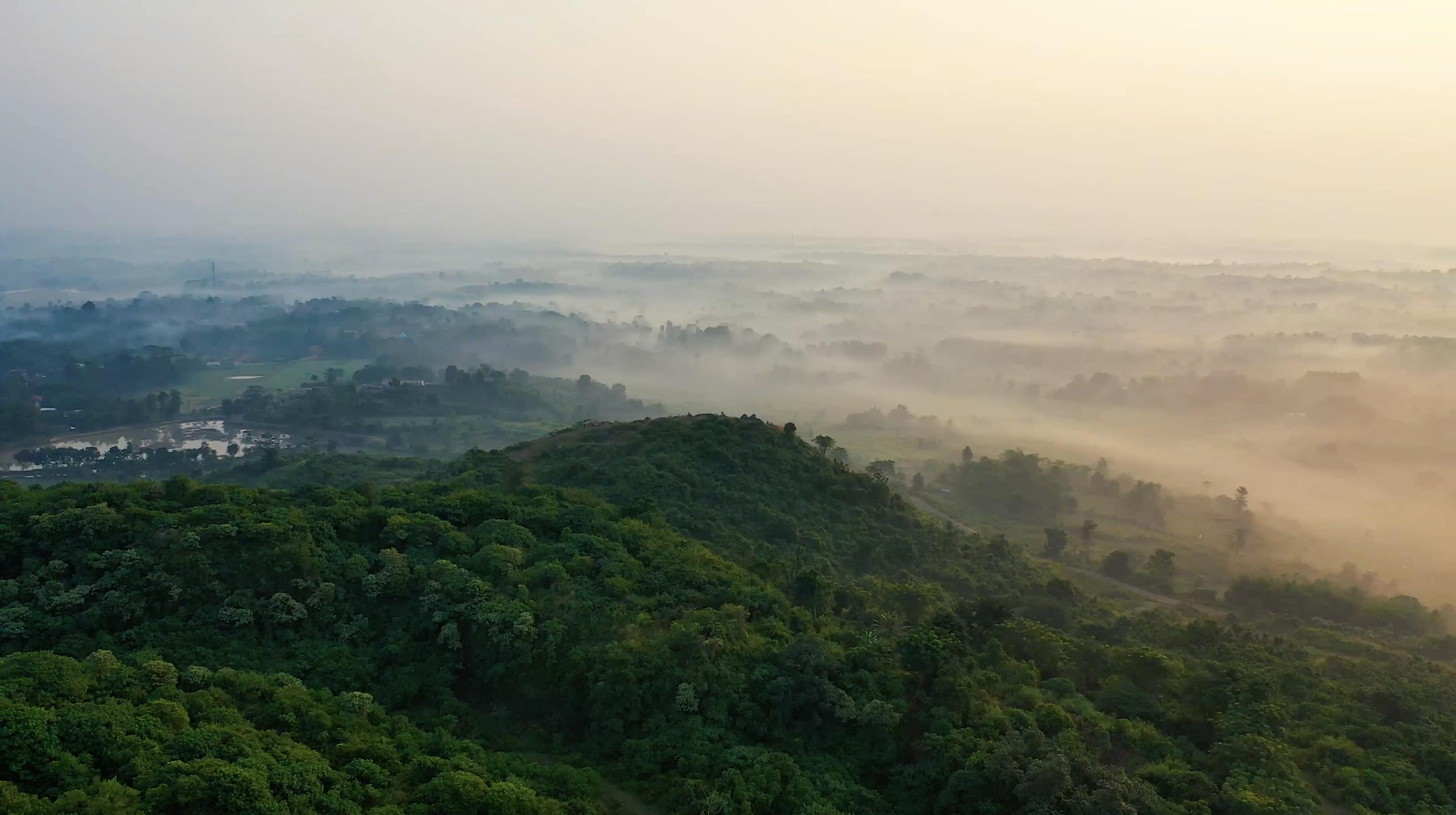 Natural landscape at sunrise