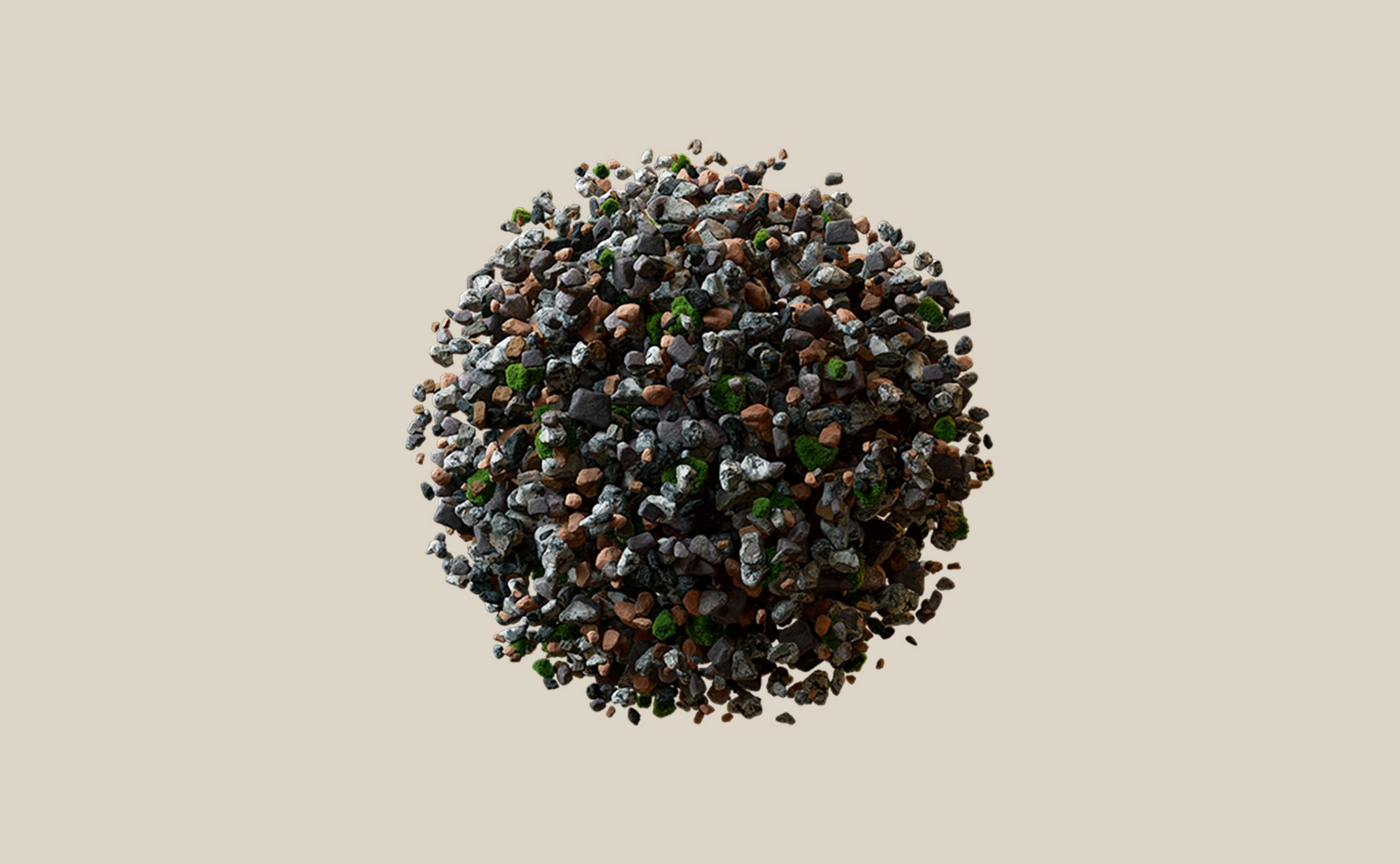 Orb formed from various natural particles.