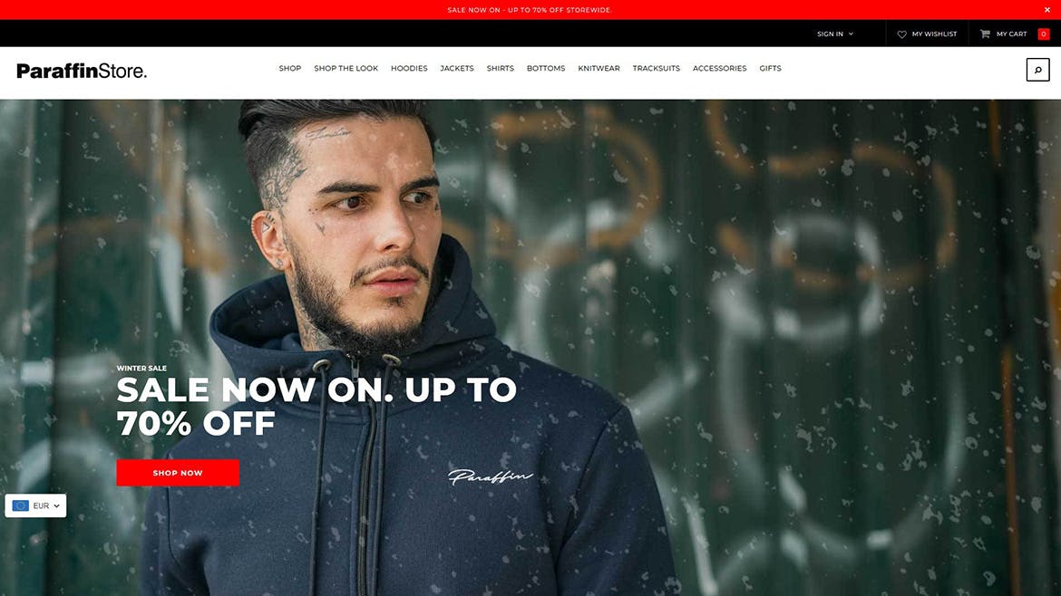 Parrafin website screenshot