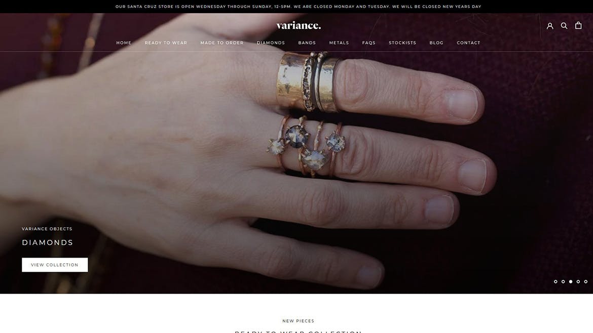 Variance Objects Website