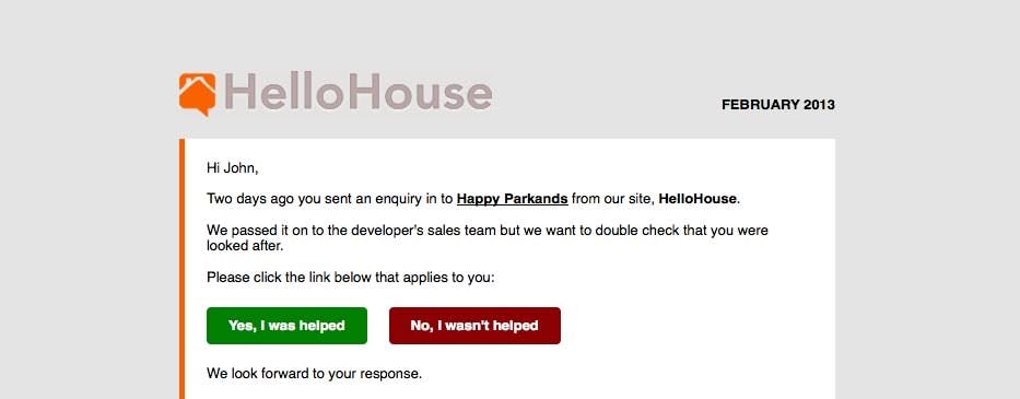 HelloHouse now follows up with new leads