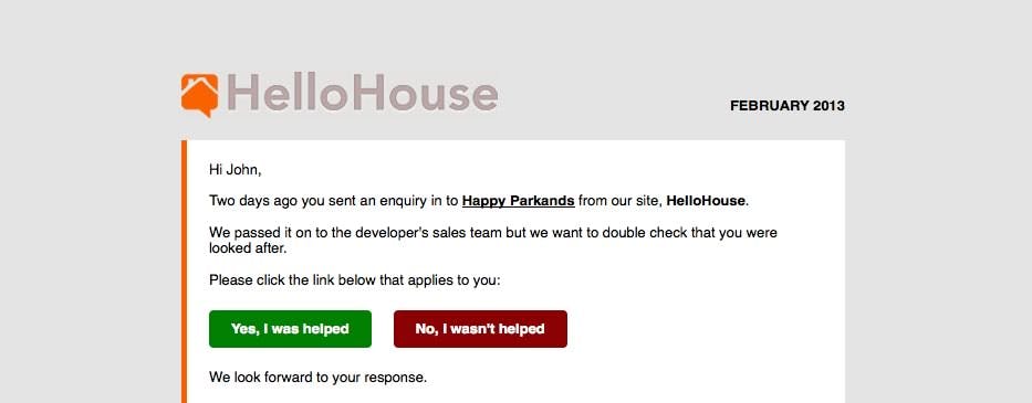 HelloHouse now follows up with new leads