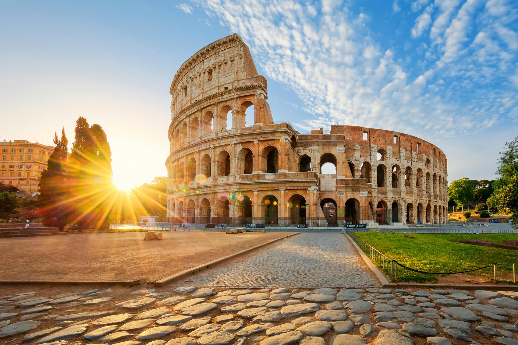 The entrance to the Colosseum in Rome