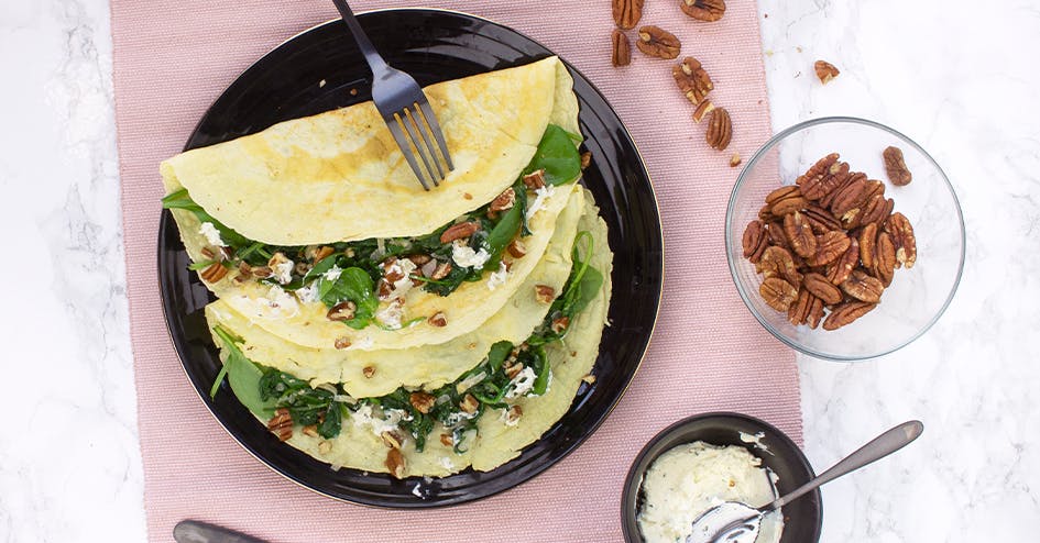 Protiplan Low Carb Pannenkoek met Spinazie en Boursin