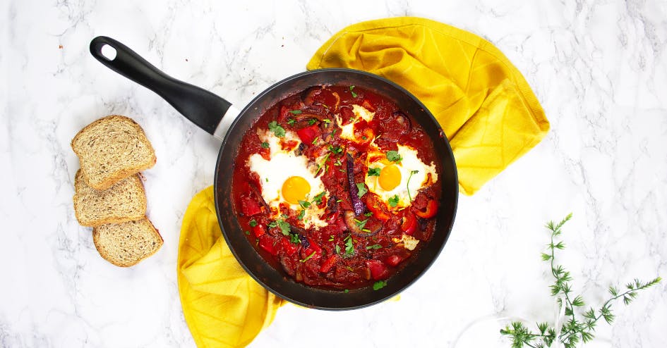 Protiplan Recept Shakshuka met Koolhydraatarm Brood