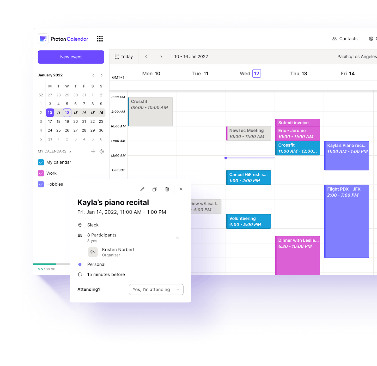 Organize your schedule privately with Proton Calendar