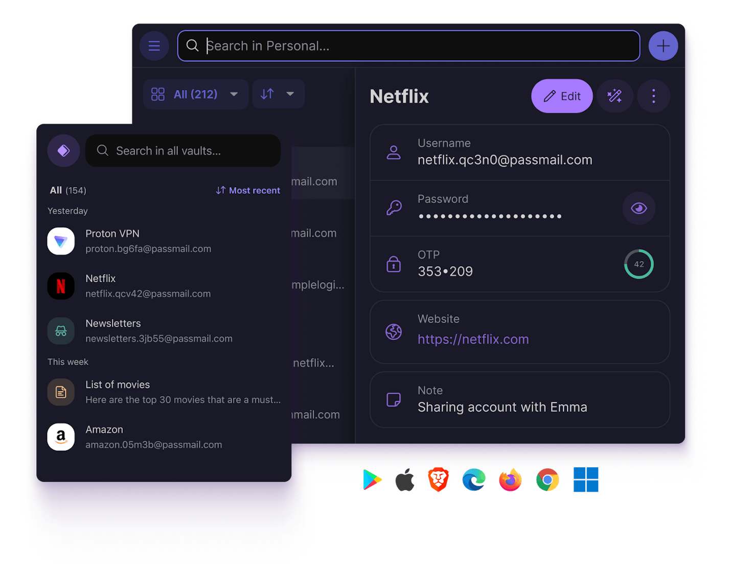 Proton Pass screenshot