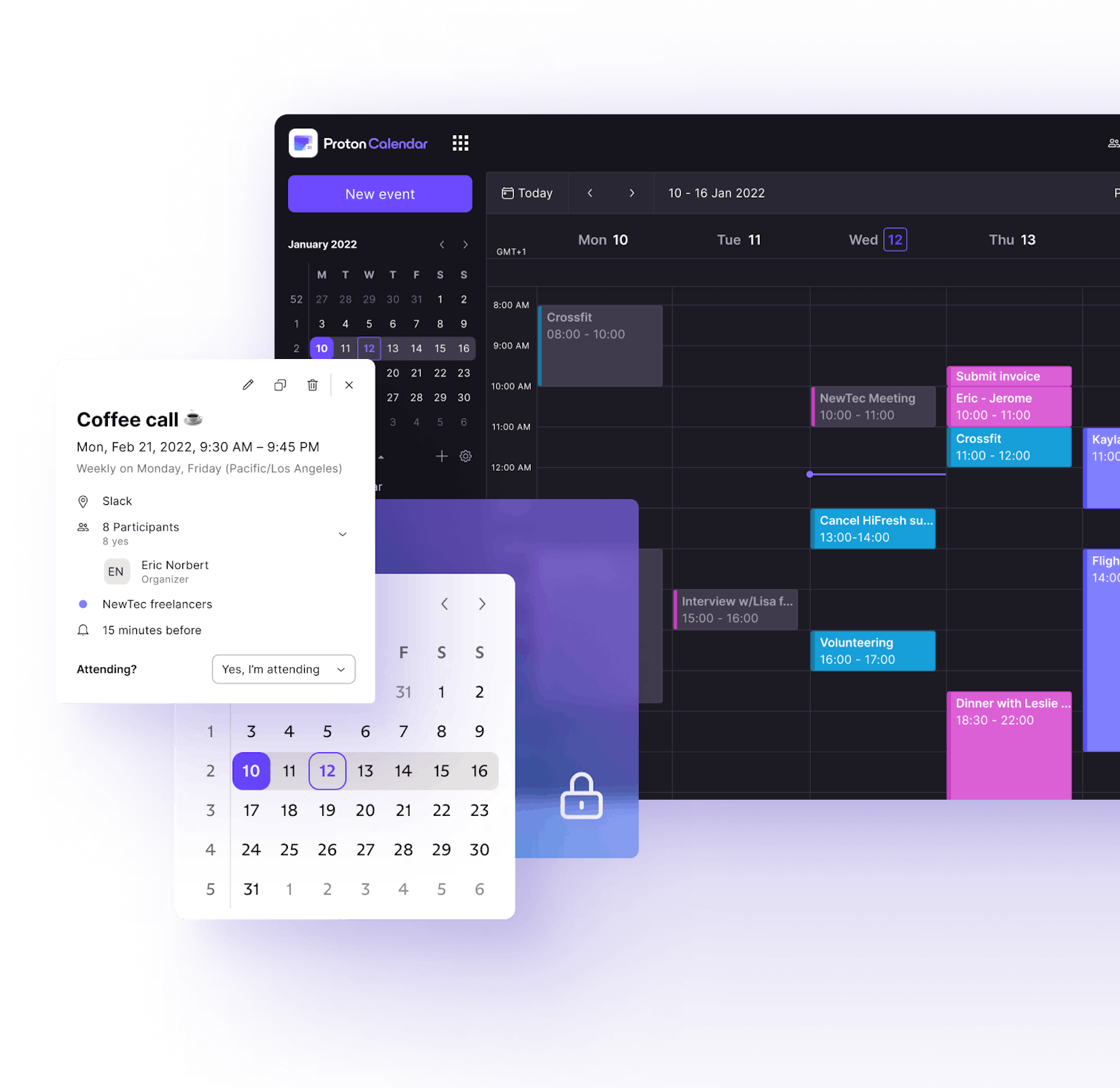 Features of Proton Calendar Proton