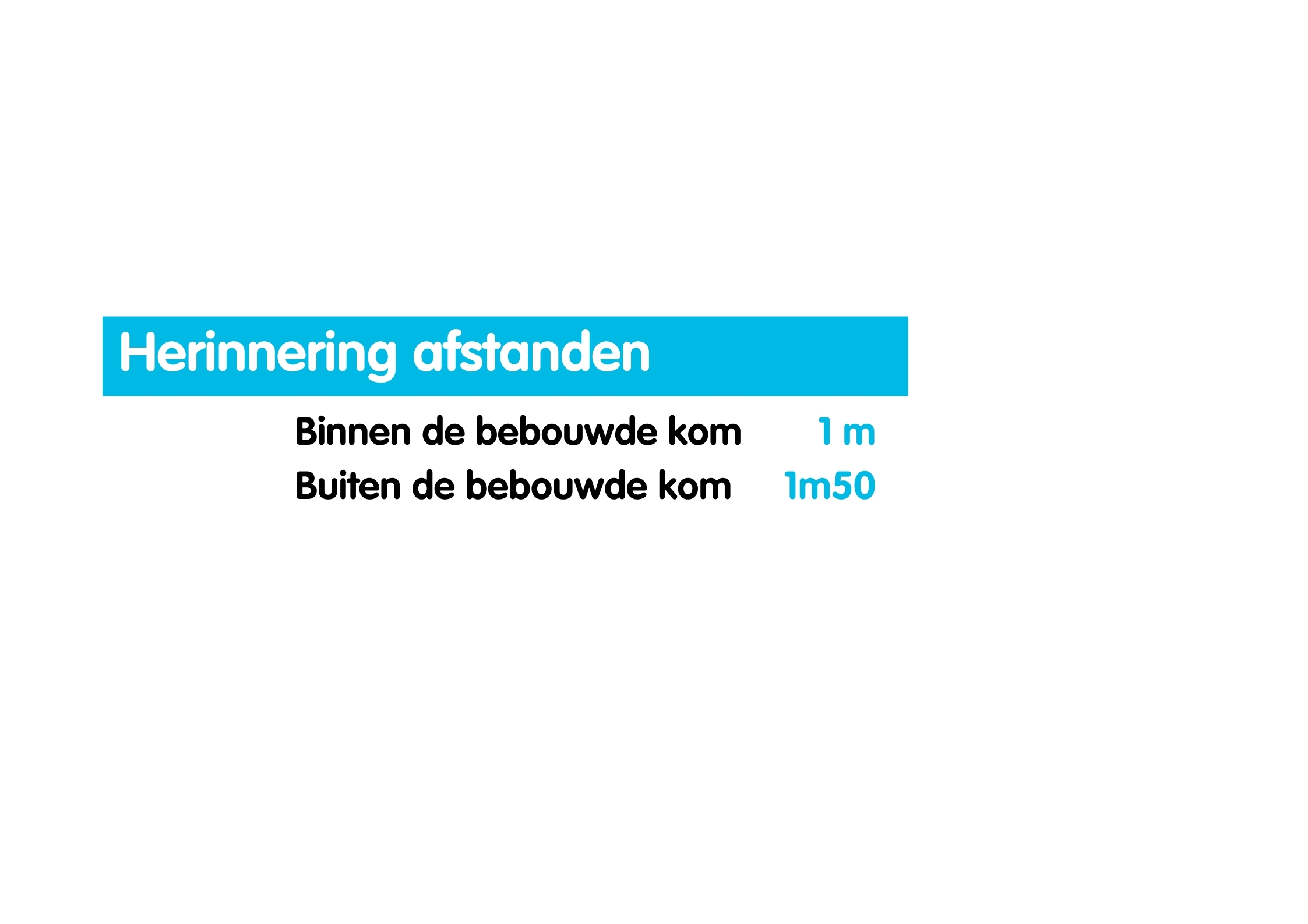 Zijdelingse afstand fietsers - automobilisten