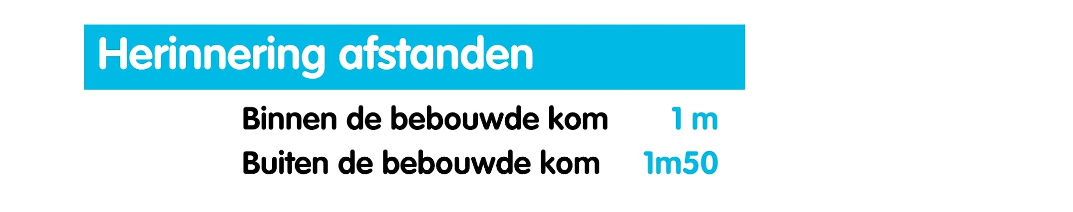 Zijdelingse afstand fietsers - automobilisten