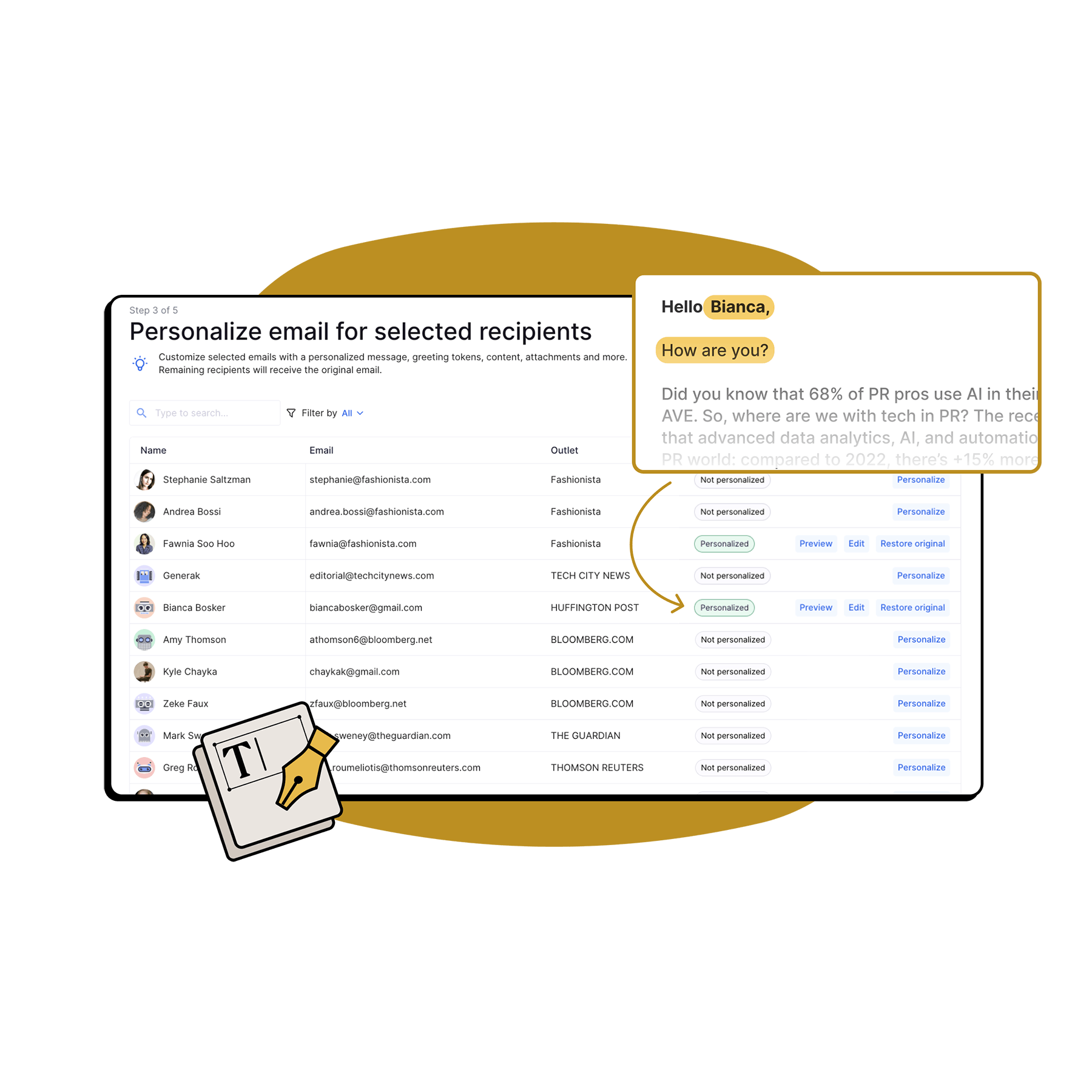 personalized pitching