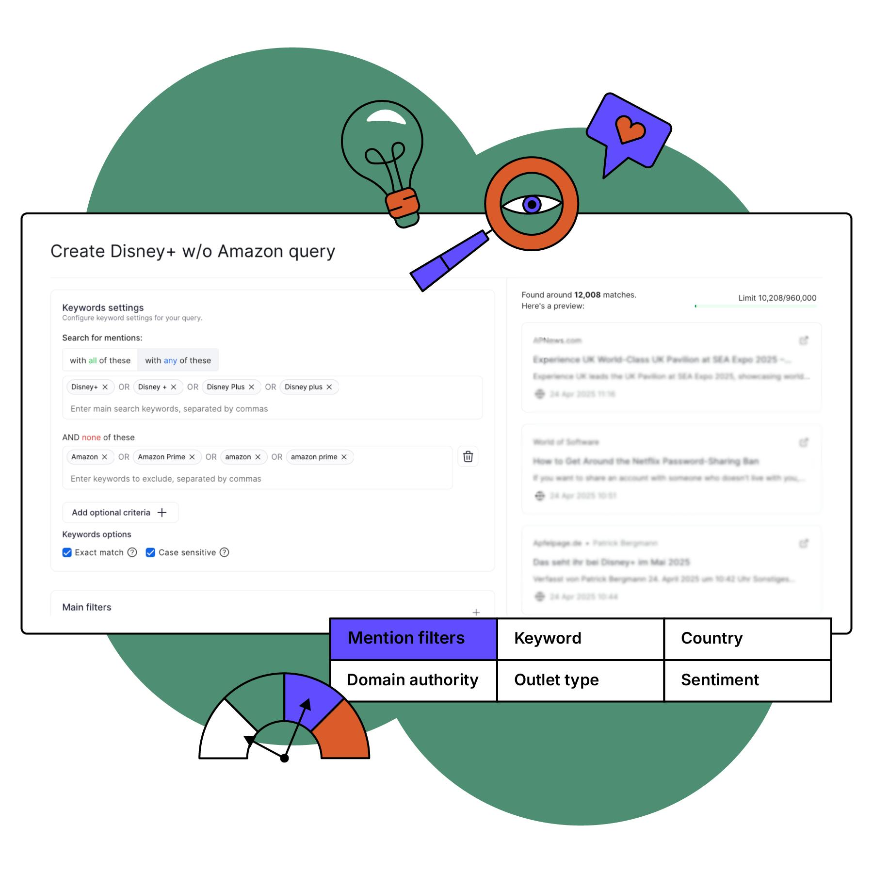 new query builder media monitoring