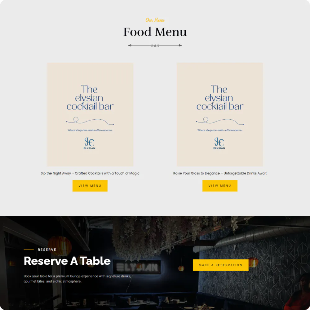 Creating a sophisticated digital presence for a premium lounge screenshot 3