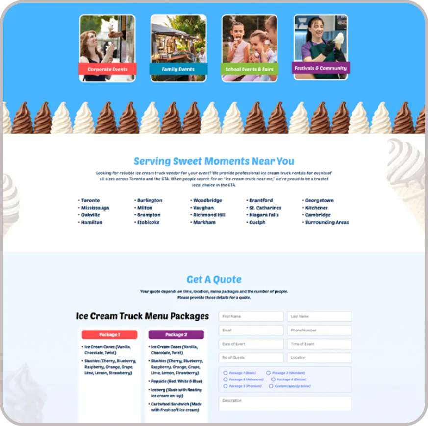 Scooping up more bookings with a modern website built for leads and credibility screenshot 3