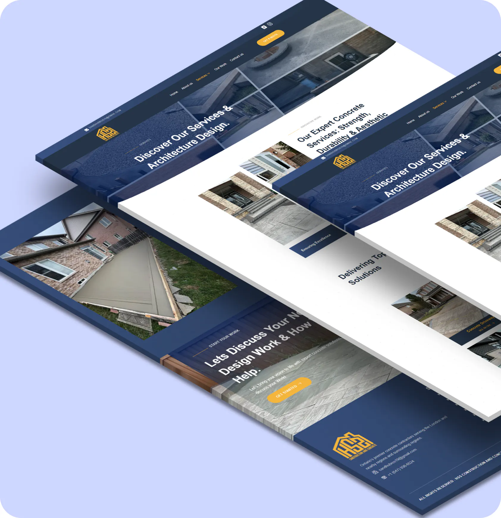 Responsive website design showcase