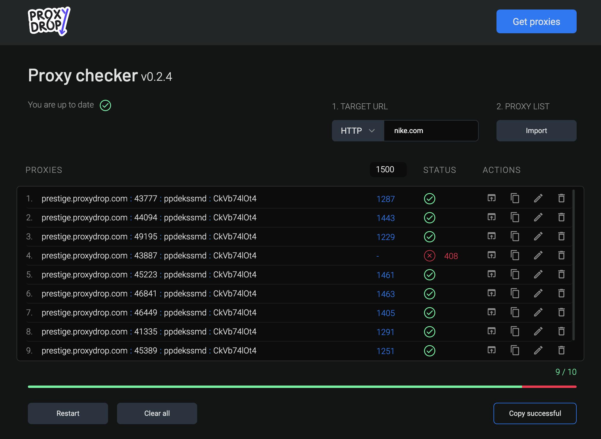 proxy checker finished test with failed